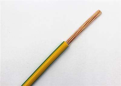 Yellow Green Single Core Heat Resistant Cable Copper Core PVC Insulation Wire