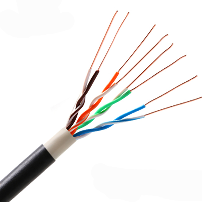 Cca Pvc Pe Cat6 Ethernet Cable Cat5e Cctv Cable 8 Conductors Customized Length